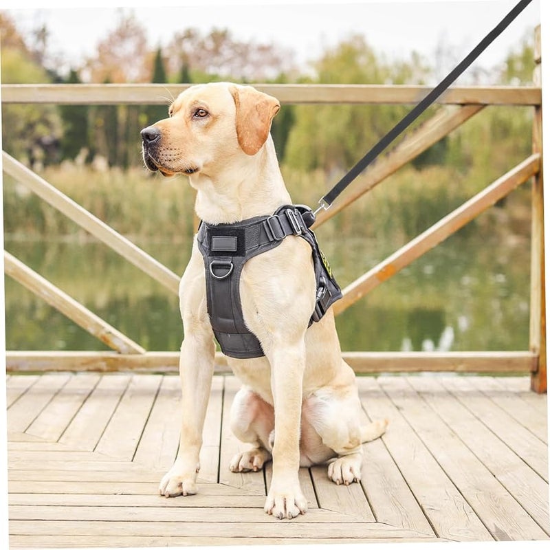 حبل تدريب الكلاب ثلاثي الرؤوس من النايلون متين للحيوانات الأليفة الصغيرة والمتوسطة أسود - Image 3